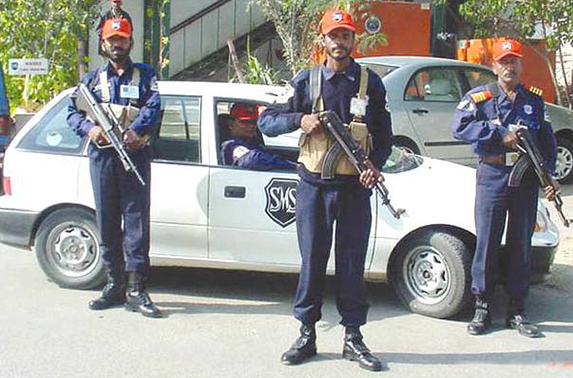 Armed mobile response security team